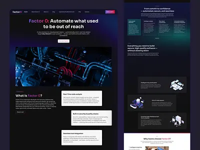 Designing a Modern DevSecOps Platform brand identity cyber security dark ui devsecops home page product design responsive design ui design ux design web design website