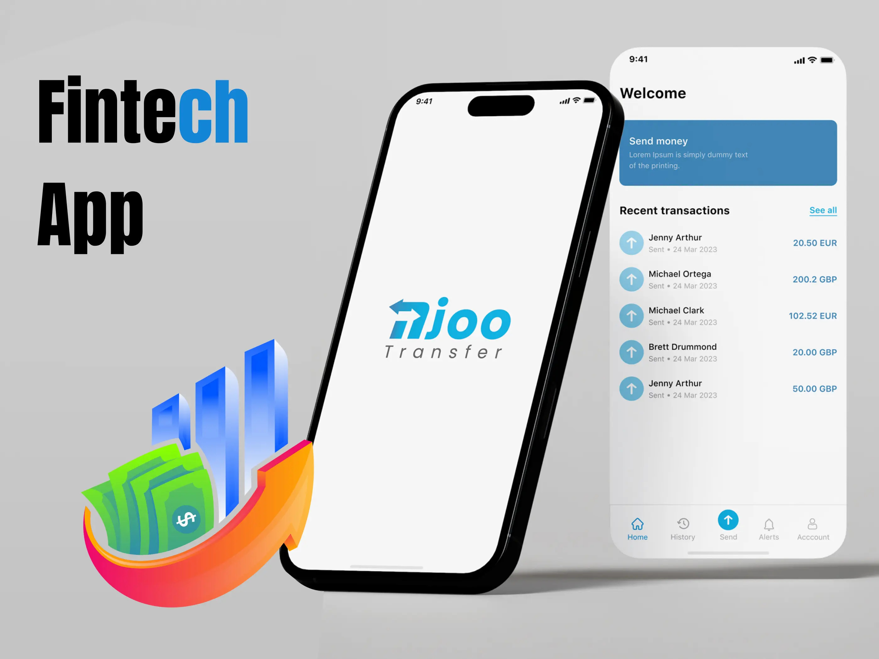 Example of Fintech/Wallet App Design & Development