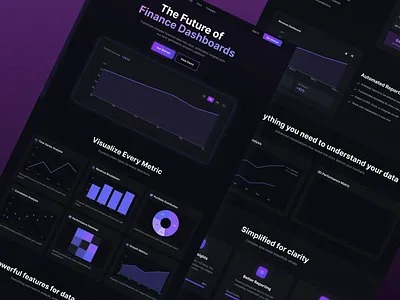 Finance Dashboard Landing Page dashboard design dashboard ui dashboards data analytics figma landing page modern ui ui design uiux