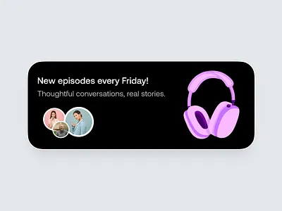 Podcast UI Card app appdesign appdesign ui design illustration podcastapp ui ux