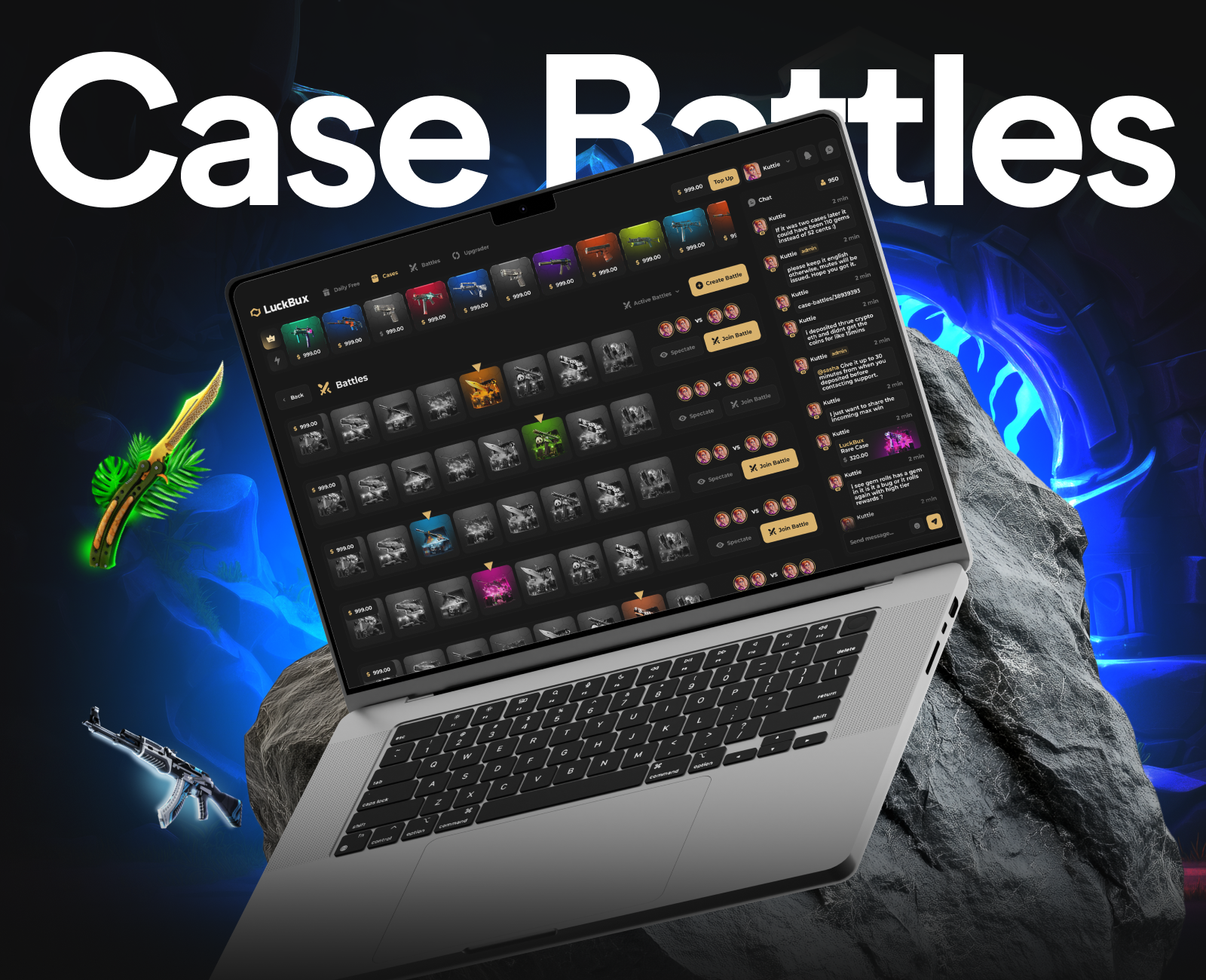 CS:GO Case Battles casino casino design casino games casino ui cs2 case csgo csgo website gambling gambling design online casino open case