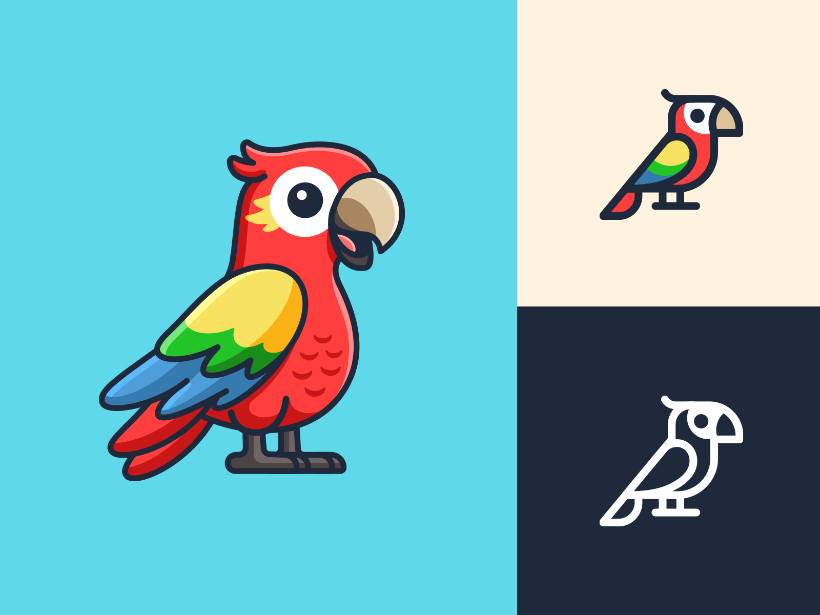 Example of Mascot Logo – Detailed to Simple