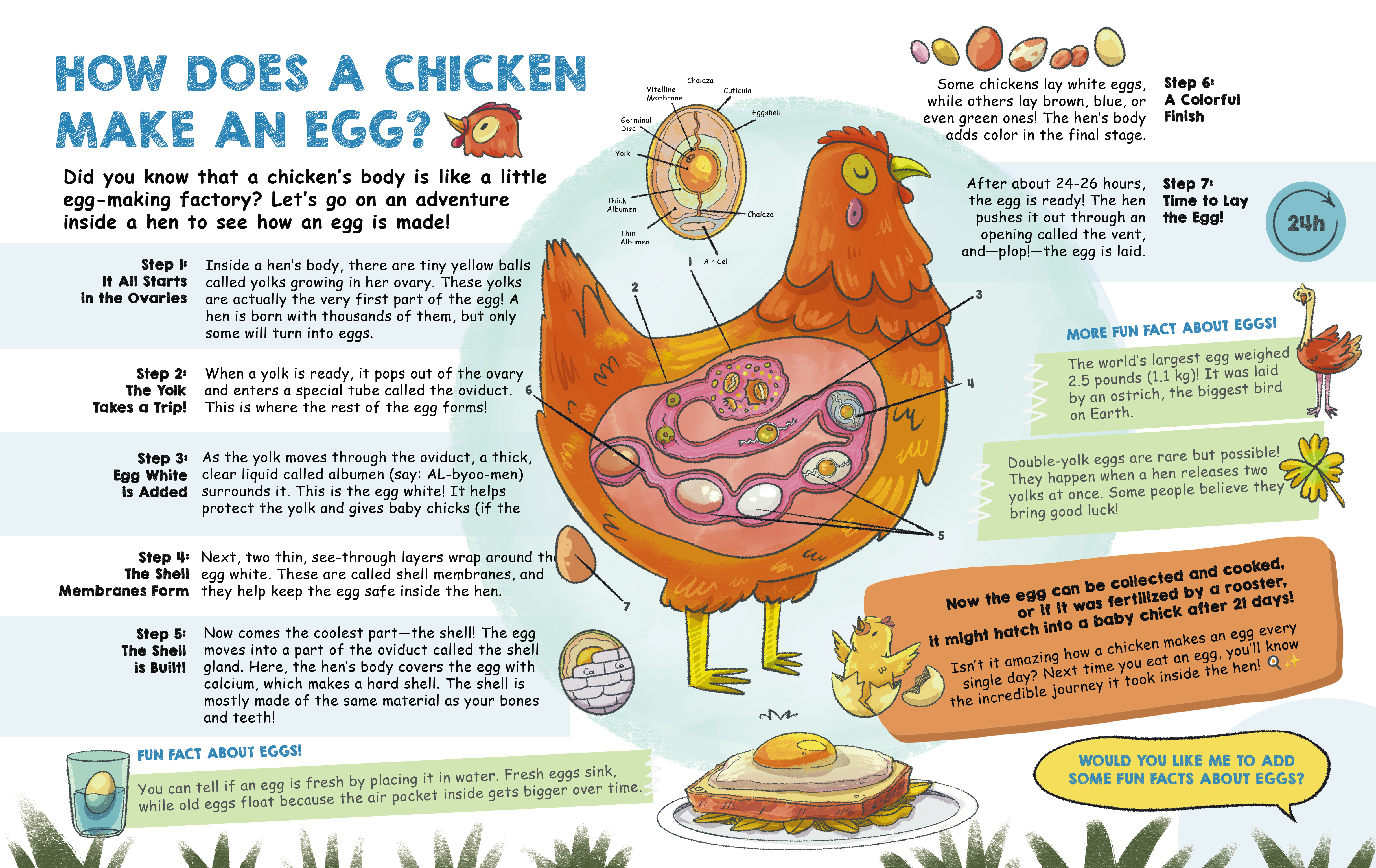 Encyclopedia book page layout and illustrations book layout character design chiken children book children illustration graphic design illustration raster illustration