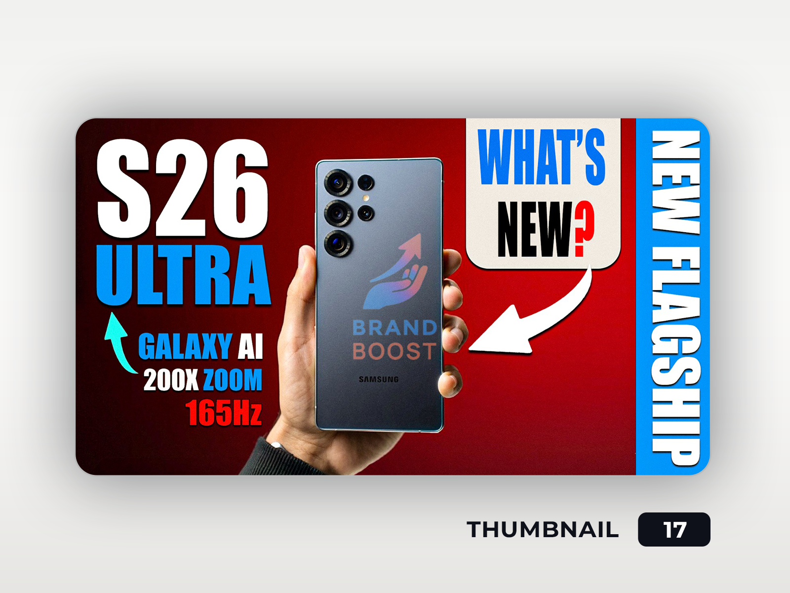 Galaxy S26 ULTRA Unboxing Thumbnail Design graphic design