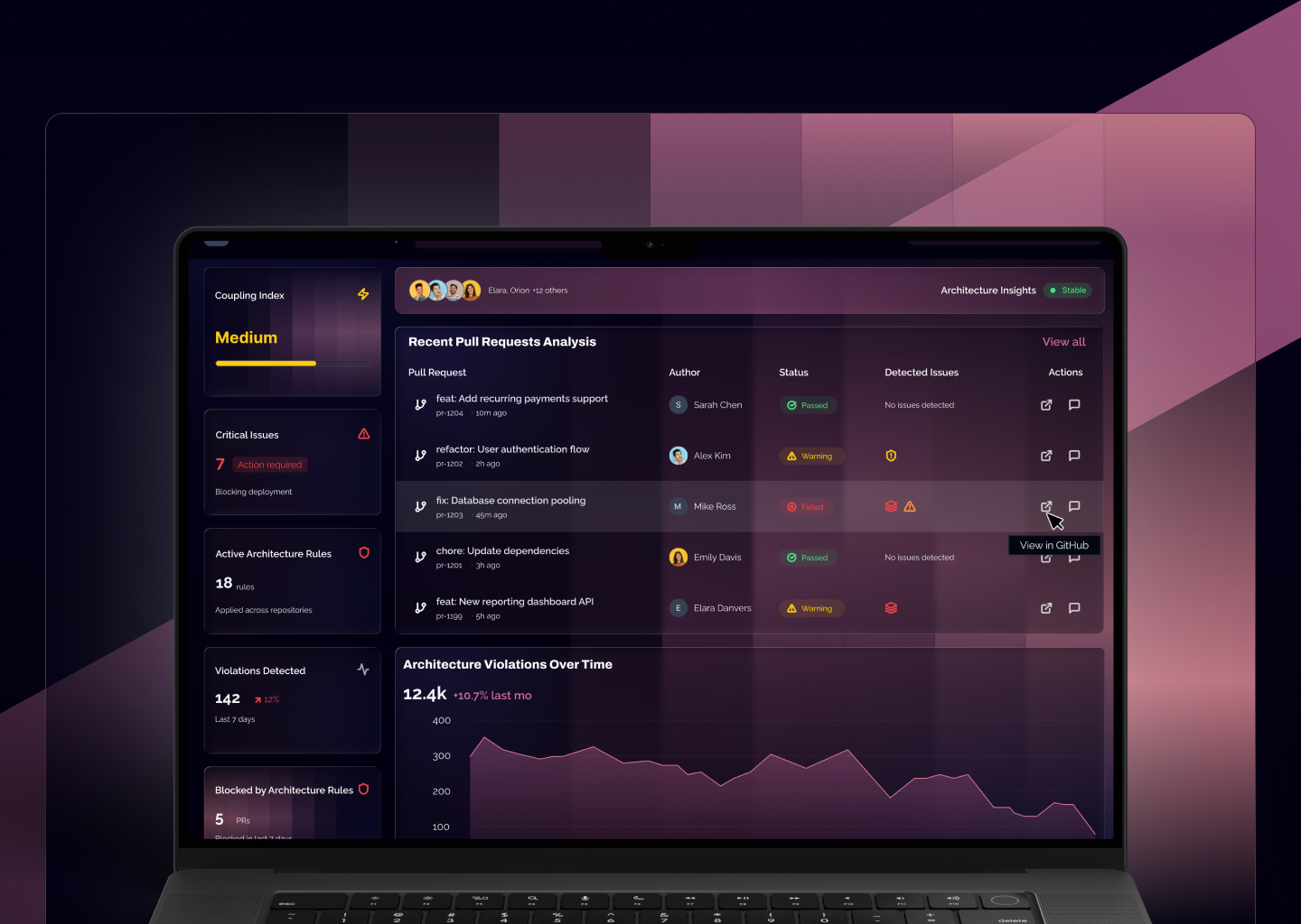 AI Architecture Monitor — Glass UI Concept ai concept dashboard data dashboard futuristic ui glassmorphism ui visual exploration