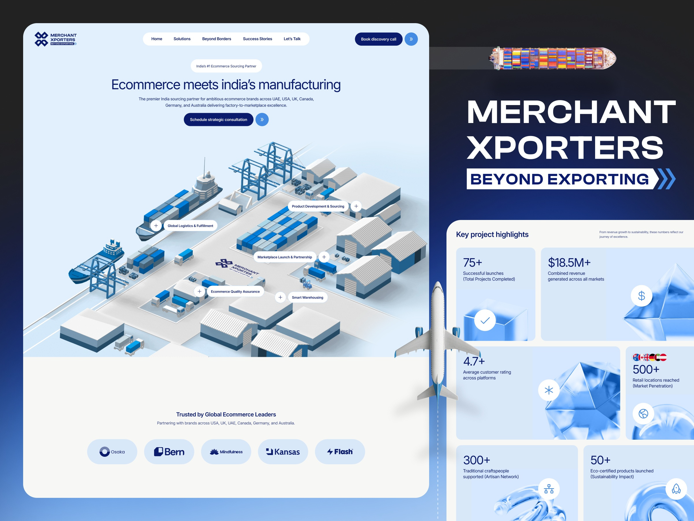 Merchant Xporter animation branding figma design graphic design illustration logo motion graphics ui web design