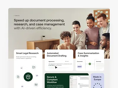 Feature section • Noxtua ai bento corporate features landing minimalist noxtua section ui web design wegrow