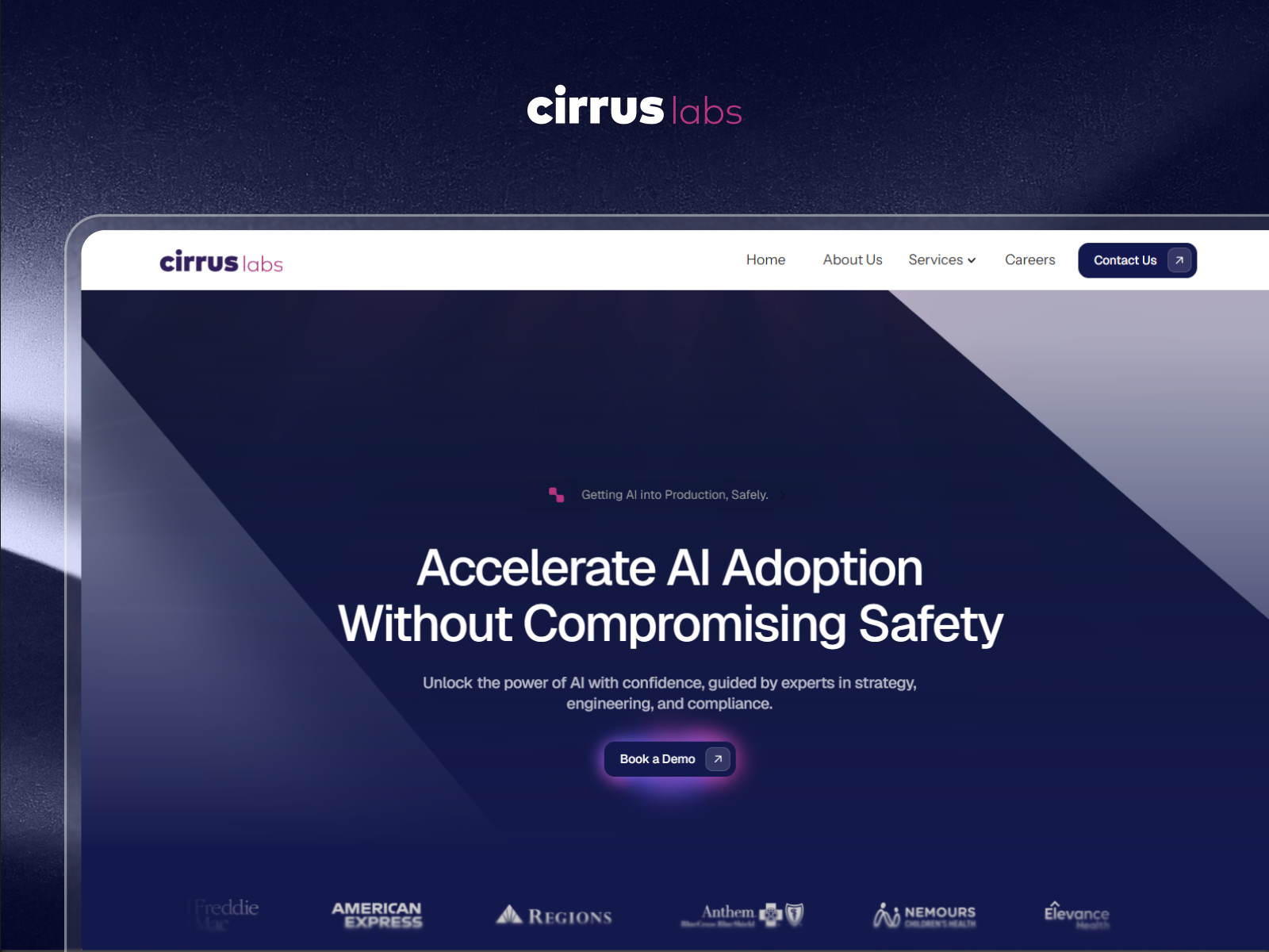 CirrusLabs – AI, Cloud & Digital Transformation Website ai animation designstudio framer framerdesign landingpage productdesign saaswebsite ui