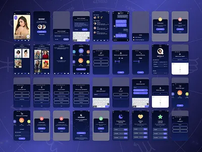 Astromeet - Dating app app astrology design mobile product design signs ui ux