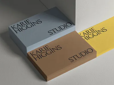 Branding work for Portland based Kiwi Karie Higgins Studio branding business card design download identity logo mockup mockups premium psd scene studio template typography