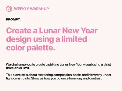 Create a lunar new year design dribble warm up