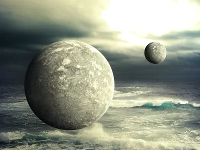 Beautiful Moon photo 3d animation branding graphic design logo motion graphics