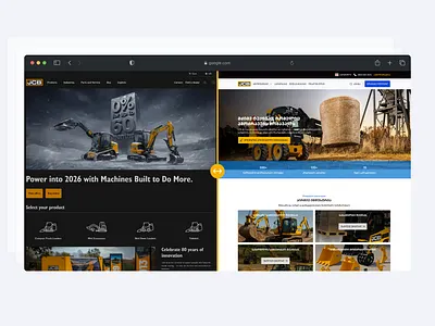 JCB landing page — concept redesign bradning graphic design interface jcb ladning ui ux webdesign