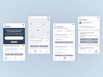 Teleconsultation app - SocialDoc app appointment design doctor medical mobile patient teleconsultation ui ux