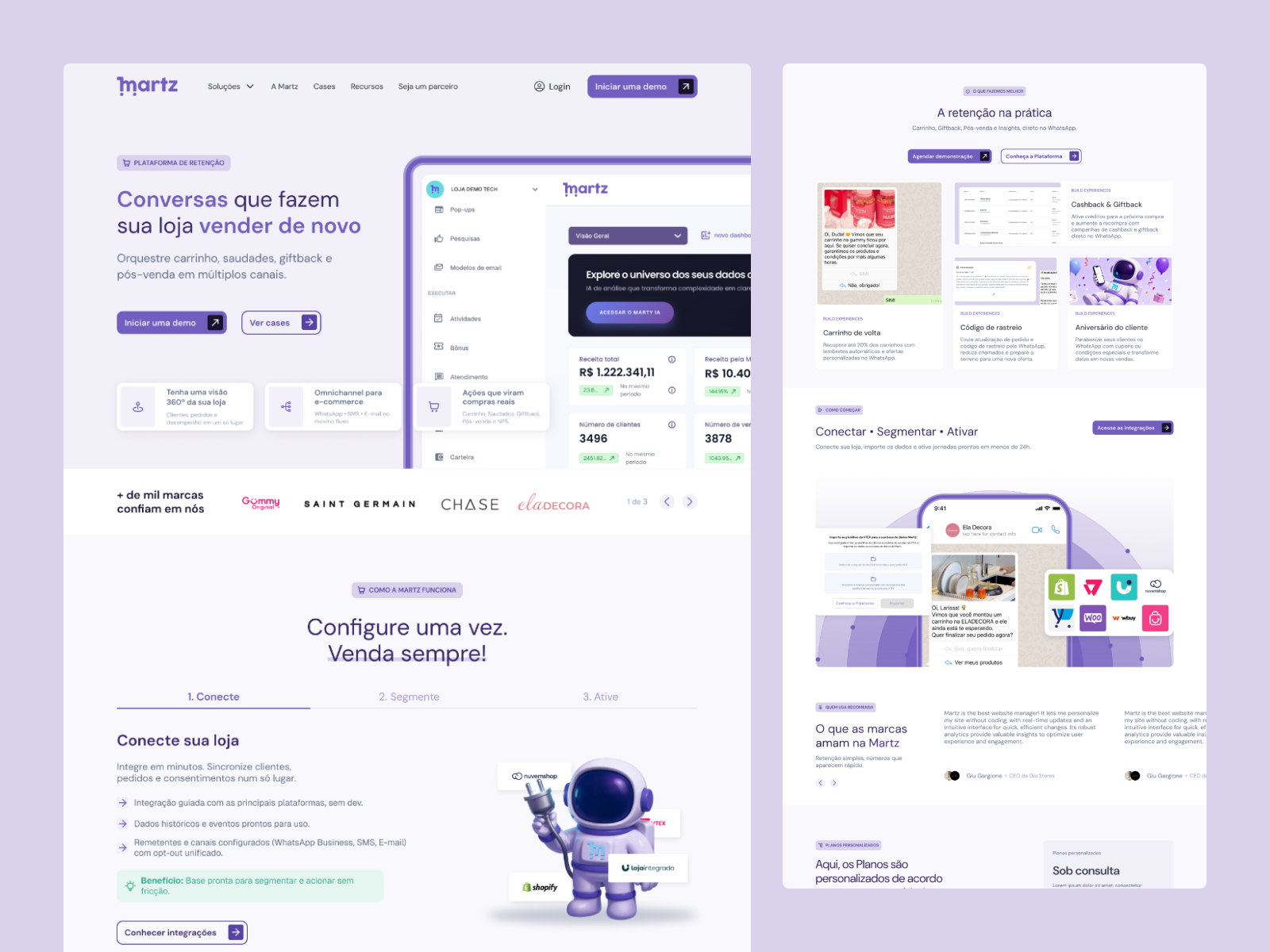 Site Institucional | Martz capture page design ui ux