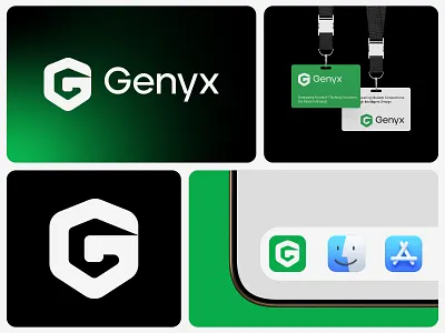 Genyx — Futuristic Logo & Branding Design ai logo app logo blockchain logo brand identity branding creative logo crypto logo fintech logo g g lettermark g logo logo mark minimal logo modern logo saas logo startup logo tech logo technology logo web3 logo