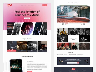 Immersive Music Festival Website Design bootstrapresponsivelayout createwebsite figmaappdesign figmauiuxdesign figmawebsite gsapscrollanimations iconsetdesign informationarchitecture lottieanimationintegration redesignwebsite tailwindcssdeveloper uidesign uxwriting websiteuiuxdesign wireframedesign