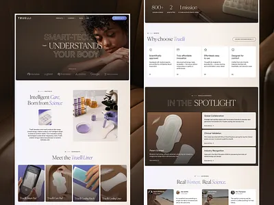 Truelli. Promo Website awards design health landing luxury promo screen tech typography ui ux