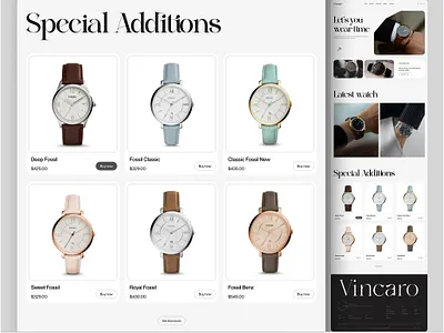 Watch Store Product Section categories section design category page design e commerce e commerce landing page design e commerce product page design e commerce website design landing page landing page design luxary website luxury watch website product section design smart watch website design watch watch store product section watch store ux watch store website watch website watch website home page design web design