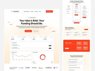 SaaS Financing Website | UX/UI Design financing saas landing page ui ux web design web development wordpress