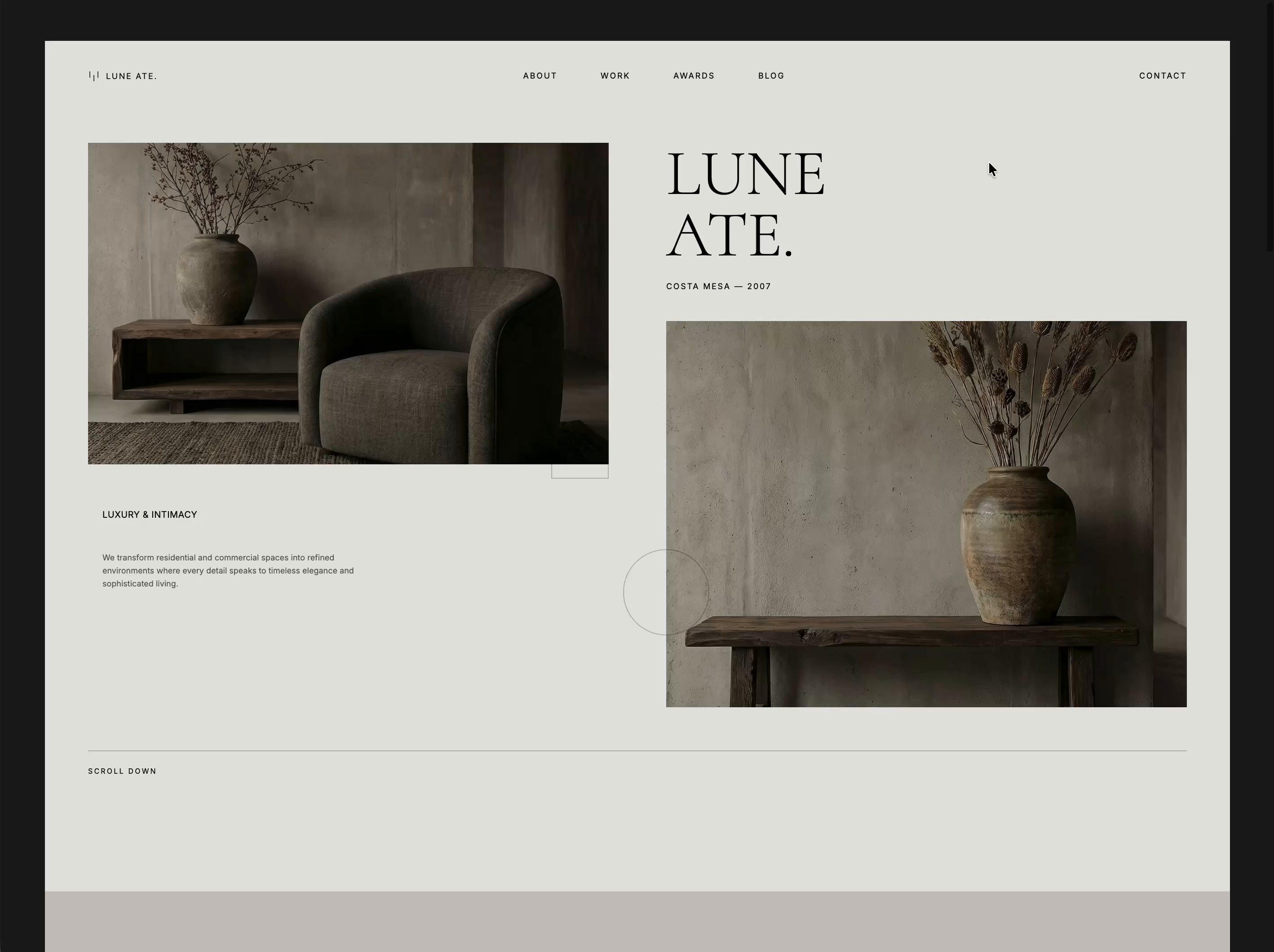 Lune Ate – Built Minimalistic Website. Responsive. Live preview.