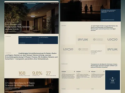 Real Estate Advisory, Property Valuation and Seller Consulting advisory branding consulting design figma property real estate ui ux web webdesign website