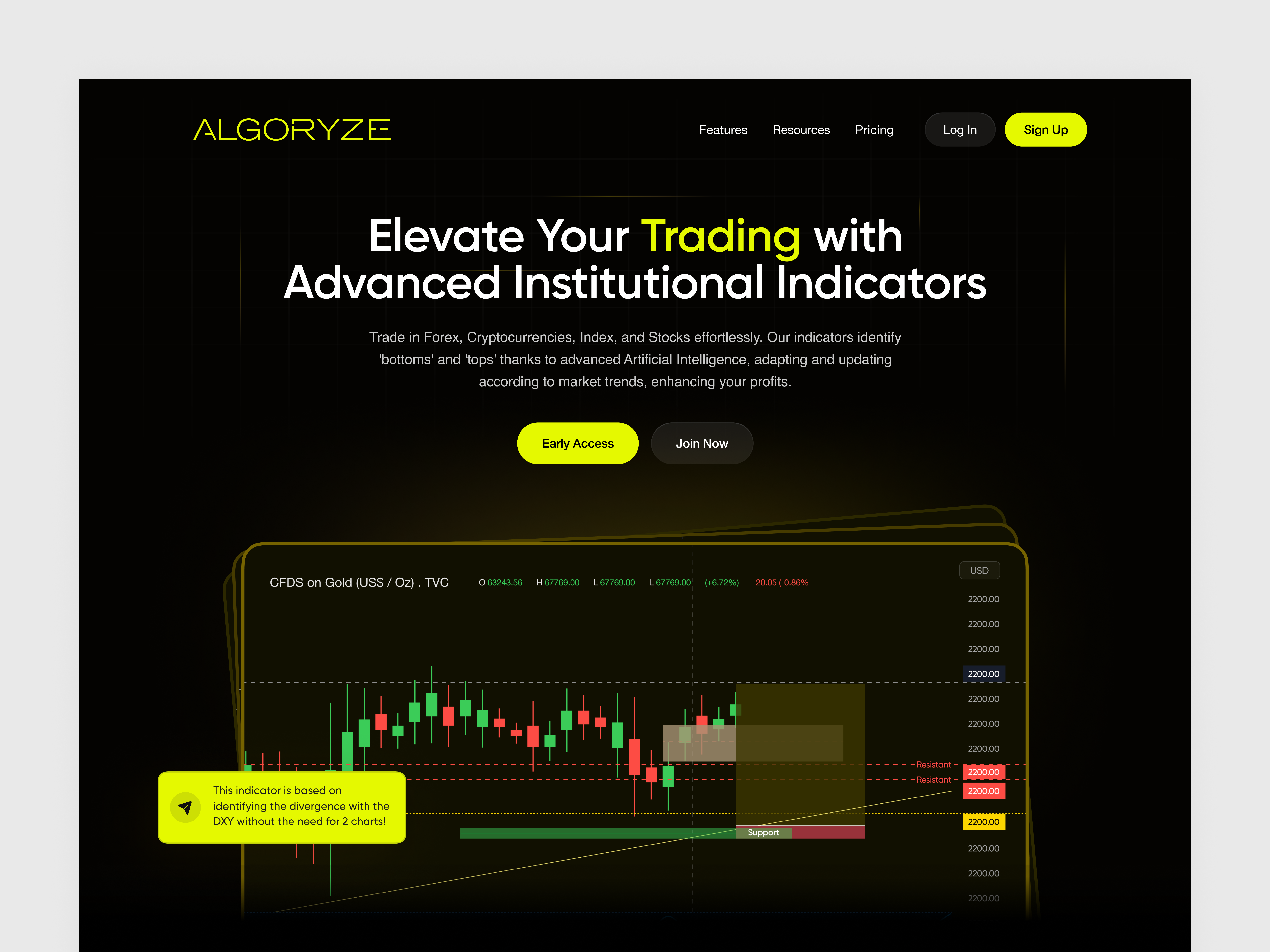 AI Trading Platform Website Design | Fintech SaaS Landing Page dark mode fintech web ui data visualization ui financial dashboard design fintech landing page fintech landing page design product design saas landing page ui trading chart interface web design web ui design website design