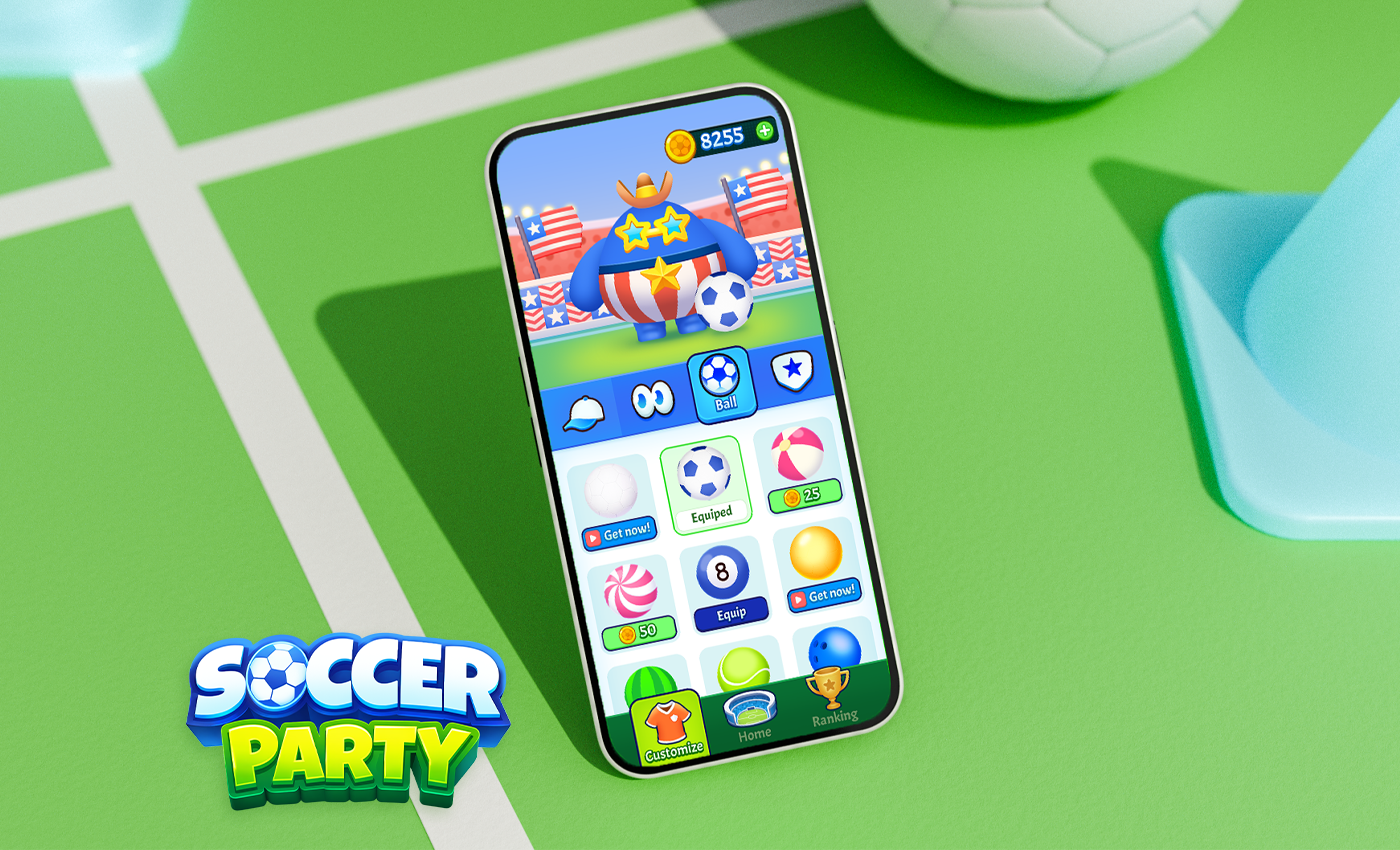 Mobile Game UI Design - Soccer Character Customization Screen 2d 3d app design character customization design game game ui hypercasual logo mobile design soccer ui user interface