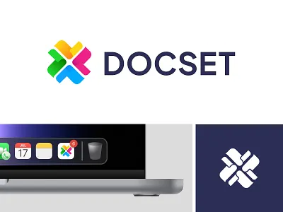 Docset Logo design doc logo document logo logo logo design logodesign modern logo multi color logo paper paper logo ui