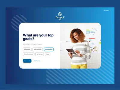 Drupal CMS Concepts branding design product design ui website