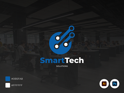 Smart Tech Solutions, Logo Design band brand identity branding logo logo design
