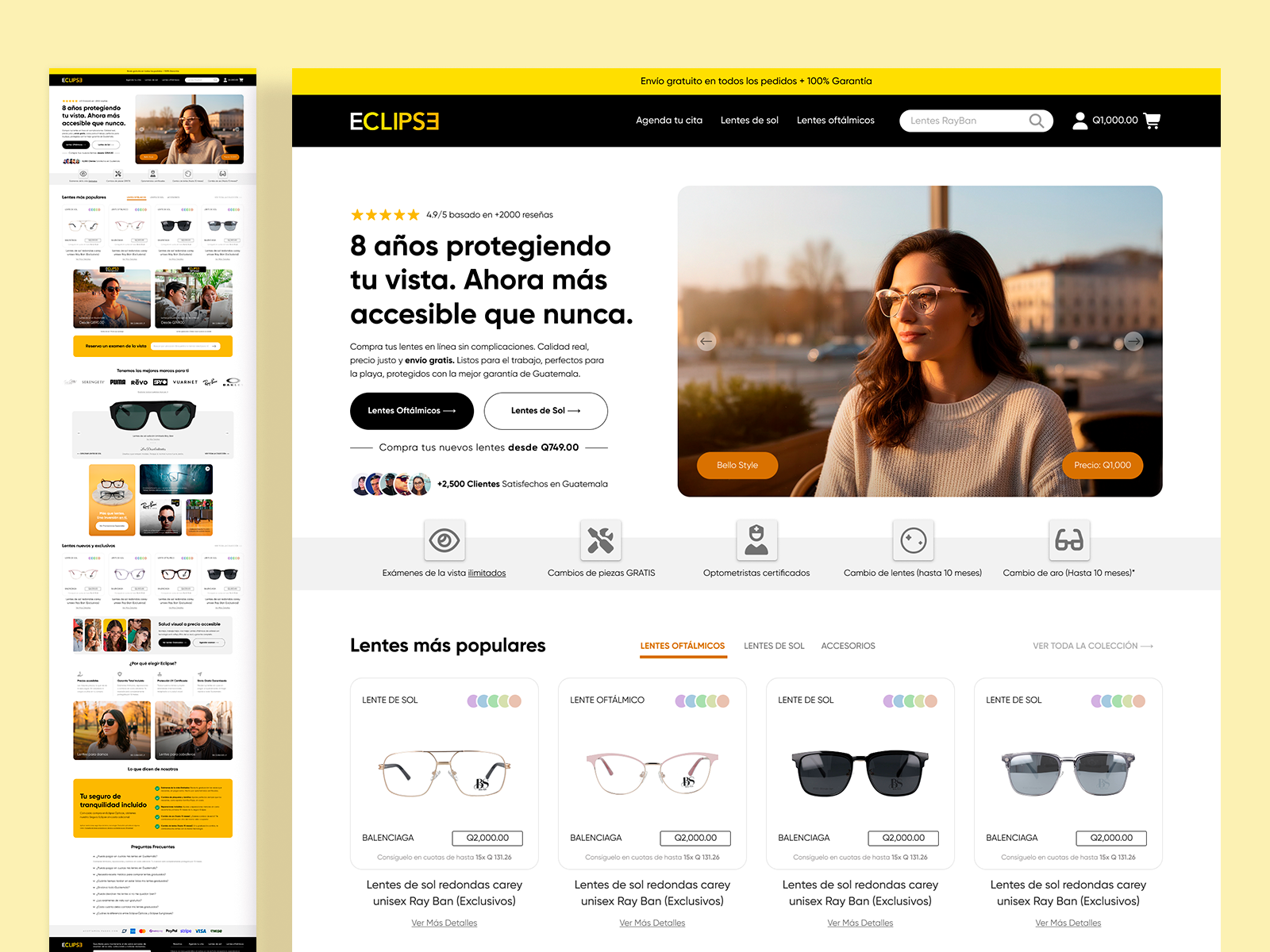 Eclipse Eyewear - E-commerce Redesign