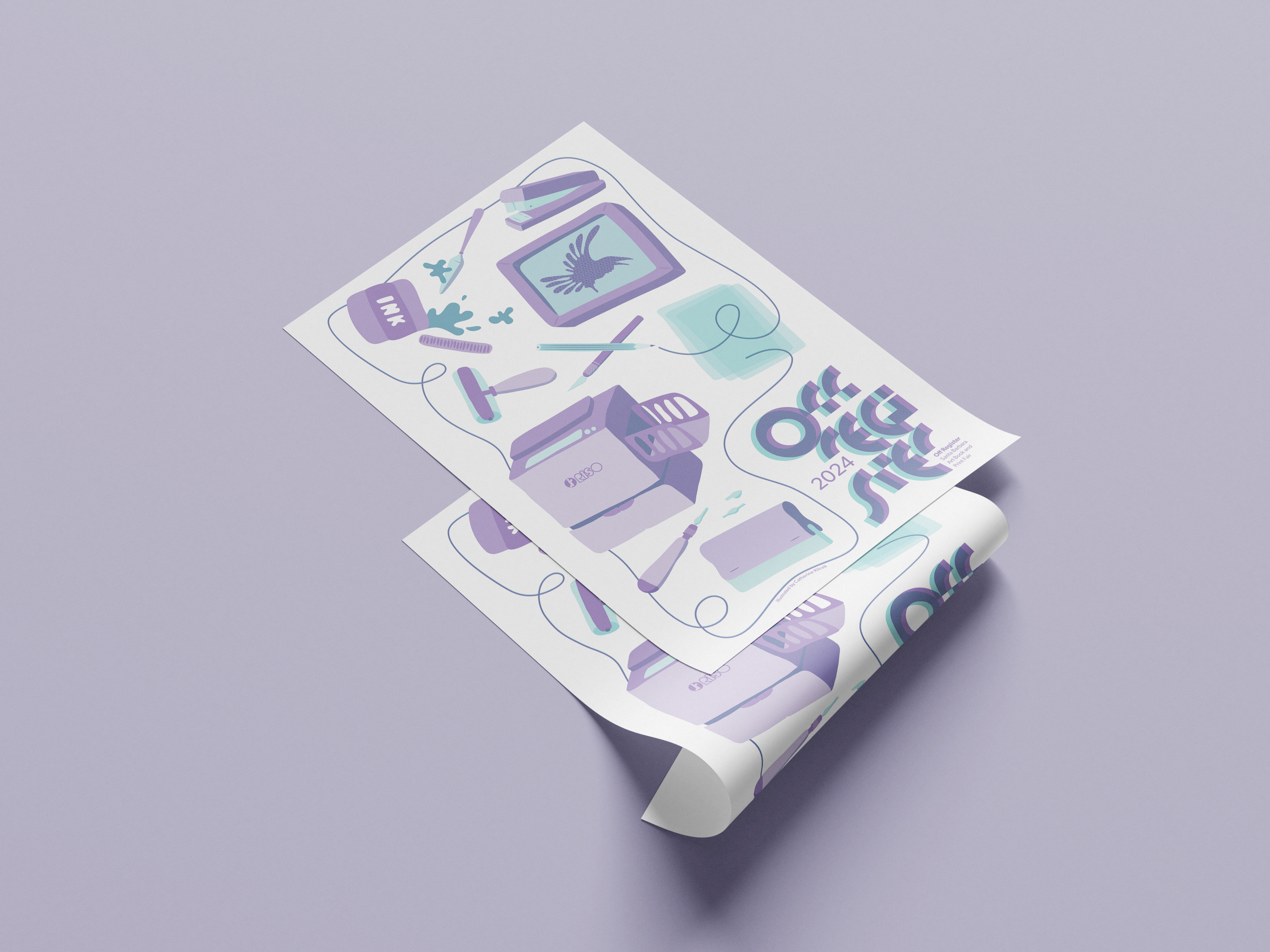 Off Register: Santa Barbara Art Book & Print Fair branding event design graphic design illustration