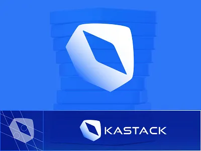 Kastack - K letter logo brand identity branding creative logo gradient logo k logo letter logo logo logo design logo identity modern logo print tech tech logo