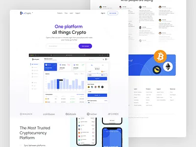 AI Crypto - Cryptocurrency Platform Dashboard & Landing Page web web design