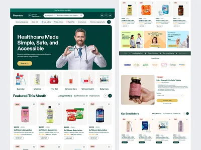 Pharmacy Landing Page digital pharmacy ecommerce website health tech healthcare ecommerce healthcare ui landing page medical ecommerce medical store medicine delivery medicine landing page medicine website online pharmacy pharmacy ecommerce pharmacy web design web design website