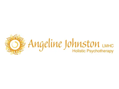 Angeline Johnston, Holistic Psychotherapy Logo 70s branding counselor graphic design logo logomark orange psychotherapy retro sun therapist warm yellow