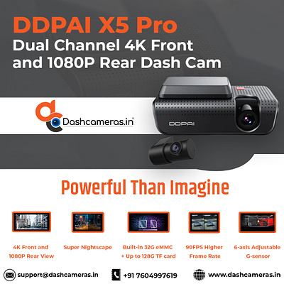 DDPAI X5 Pro Dashcameras.in best dash cam for car best dash cam in india das dash cam dash camera dashcameras.in thinkware thinkware q1000 thinkware u1000