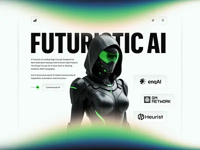 Futuristic AI Landing Page 3d ai ai landing ai operator ai product design ai website animation branding futuristic ai futuristic ai landing page graphic design logo modern ai motion graphics neural network ui ux design vr website web