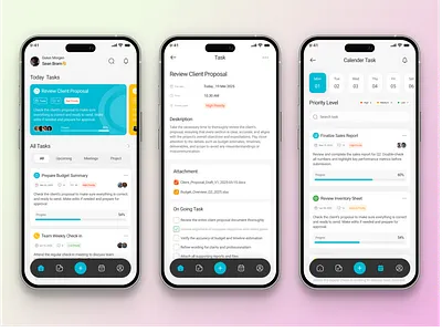 Task Management & Productivity App Design✅📱 appdesign calendarapp digitalproductivity figma mobileapp productdesign productivityapp productivitytools progresstracking projectmanagement taskmanagement tasktracker timemanagement todolist uidesign uiux userexperience userinterface workflow workorganization