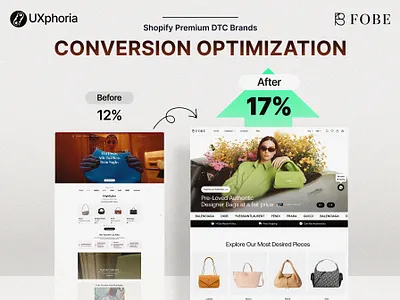 Conversion-Optimized Shopify Website for DTC Brand ab testing brand conversation rate conversion landing page ecommerce website figma graphic design landing page product design shopify shopify web page store design uxui web design