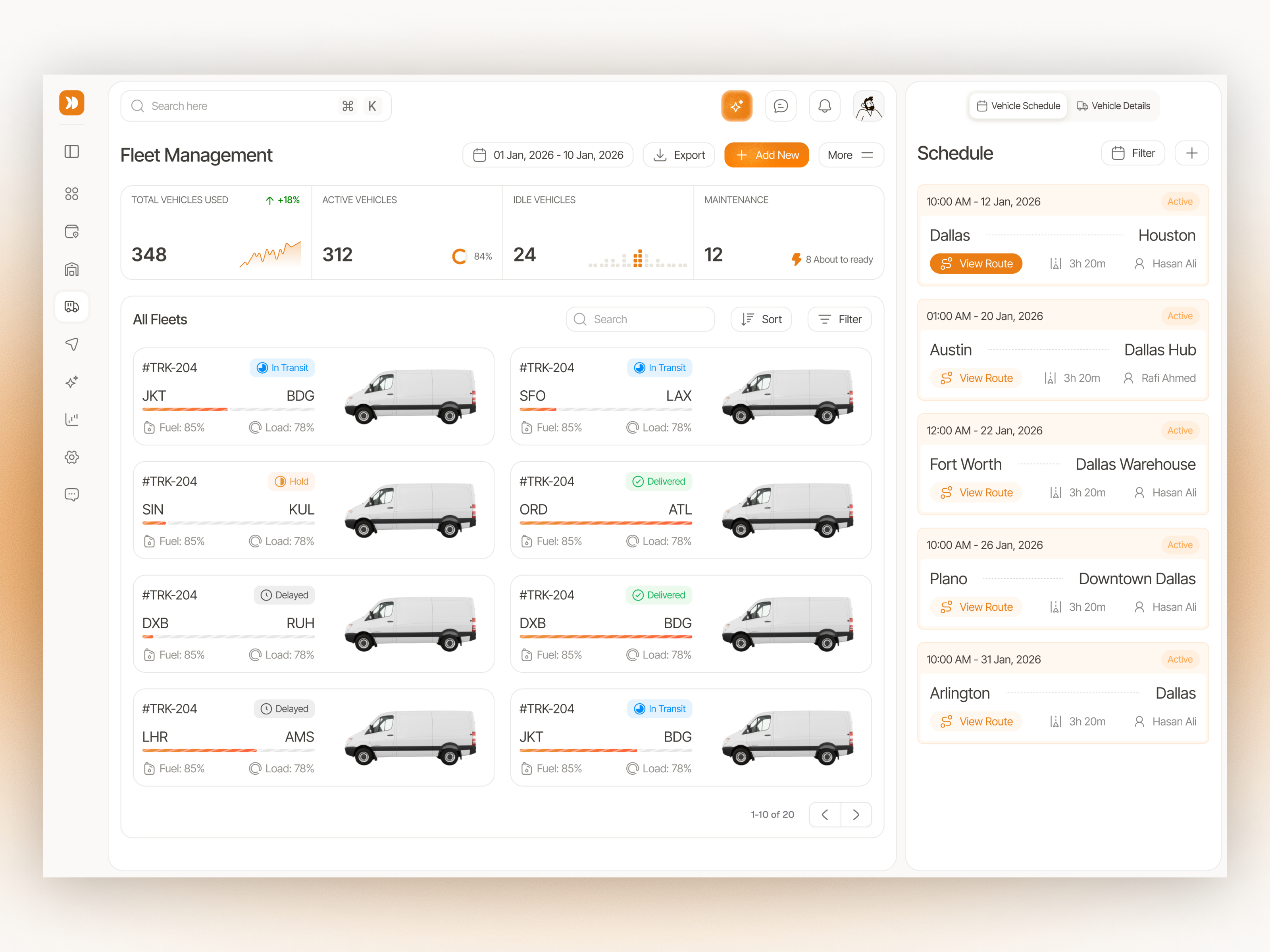 Fleet Management; AI-Powered Logistics Dashboard ai dashboard ai design ai powered logistics ai shipping fleet fleet management fleet management dashboard logistics dashboard logistiment management saas saas dashboard saas design shipment dashboard shipment tracking vehicle dashboard vehicle management dashboard warehouse dashboard warehouse management dashboard