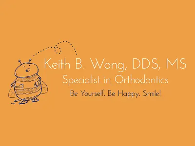 Dr. Keith B. Wong, DDS, MS Logo branding business identity dentist graphic design logo logomark orange orthodontist