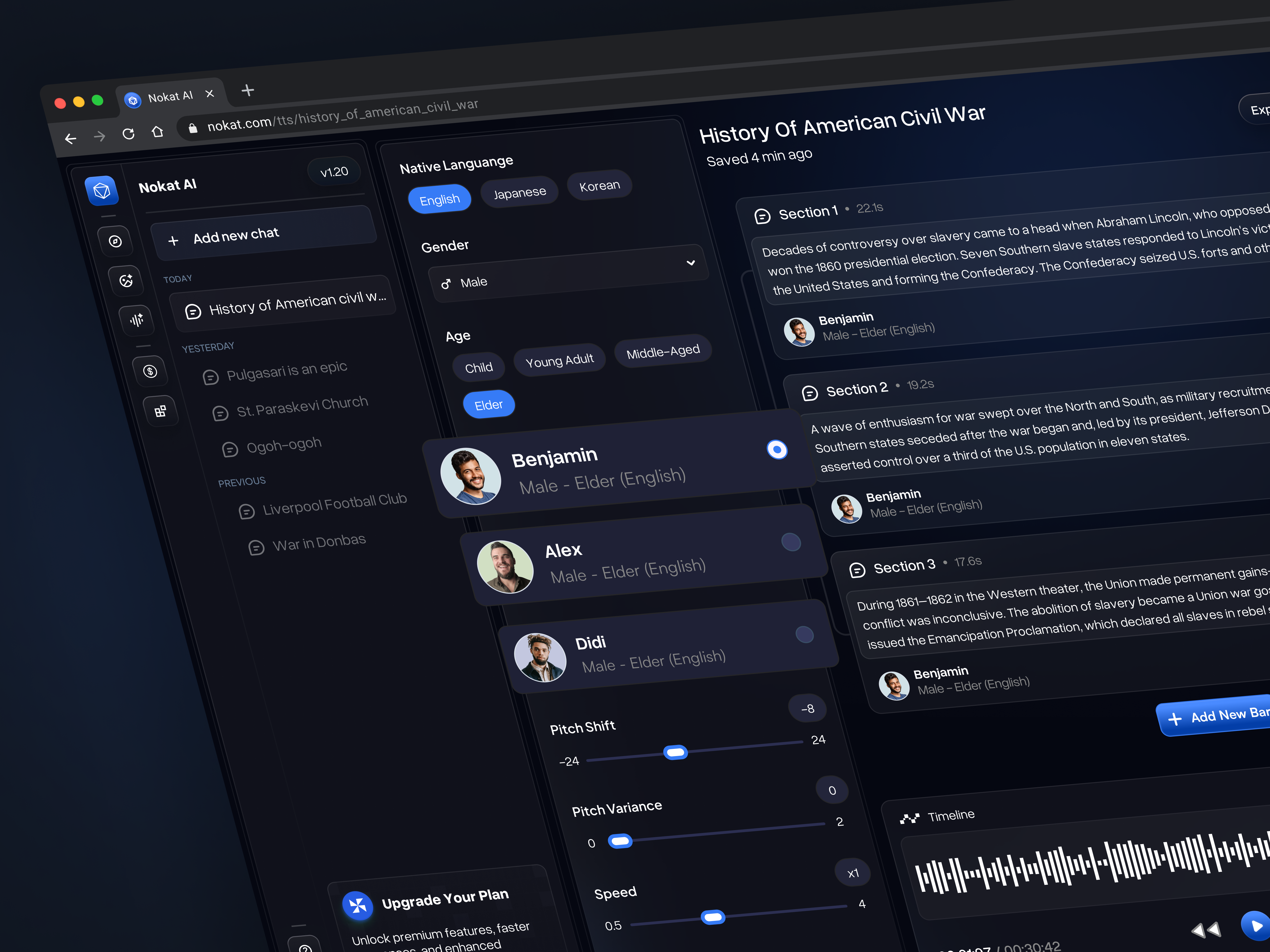 AI Text-to-Speech Feature Page ai ai assistant ai chat ai dashboard ai generated chatgpt chatgpt dahsboard dashboard design generate minimal modern speech to text dashboard speech to text generate text to speech ui ui design ux design website