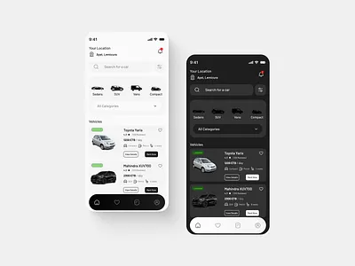 AddisRental is a modern car rental app concept design graphic design ui
