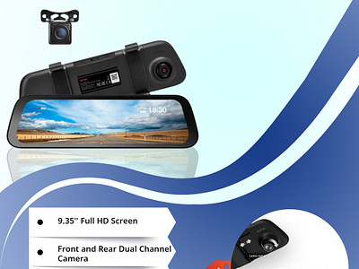 70MAI Rearview Dash Cam wide with Night Vision HD Rear Camera 70mai best dash cam for car best dash cam in india dash cam front camera mirror camera rear camera thinkware thinkware q1000