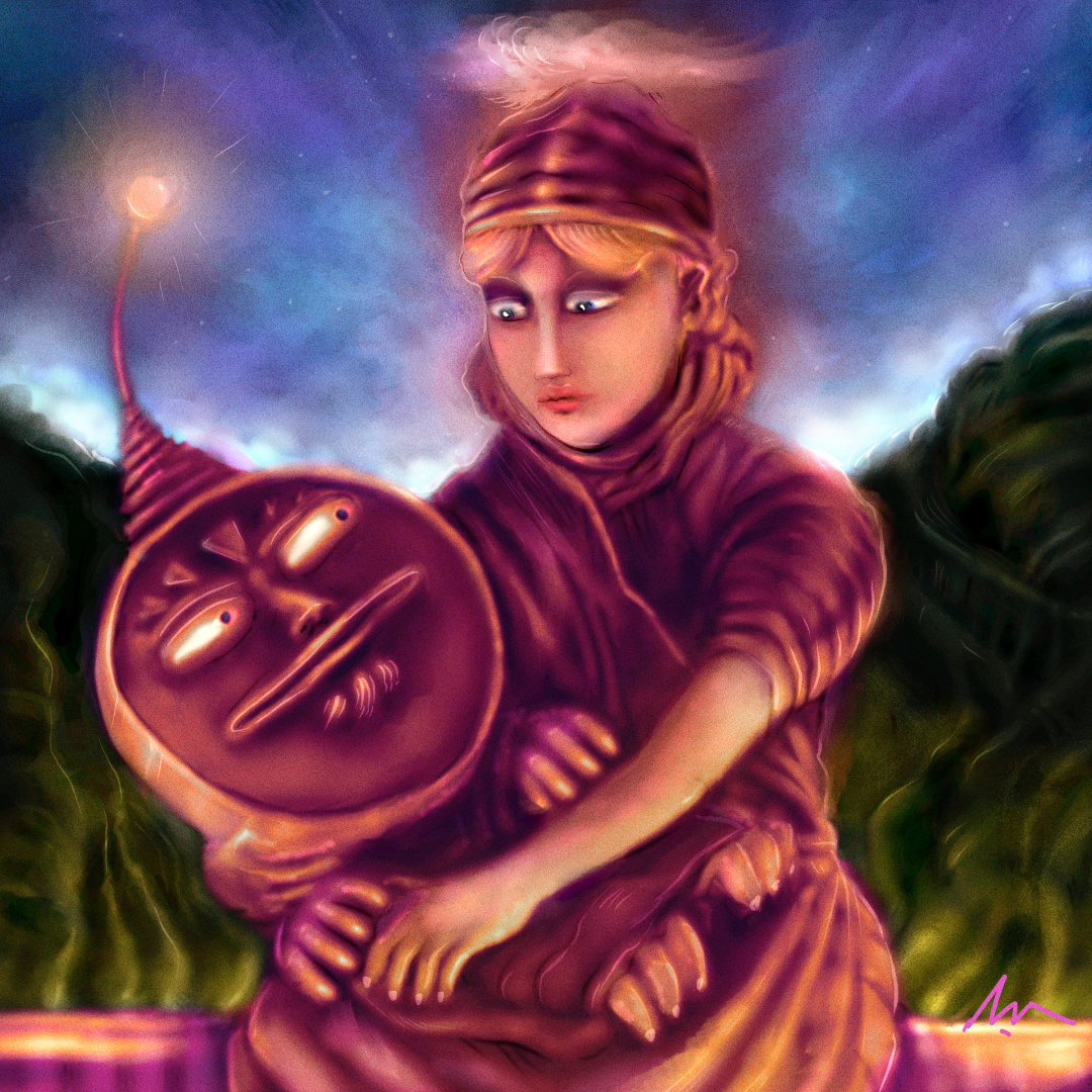 "Baby Mama" art branding characters color pencil cover design draw dream illustration music painting poster scene surrealism tee shirt vintage water ink