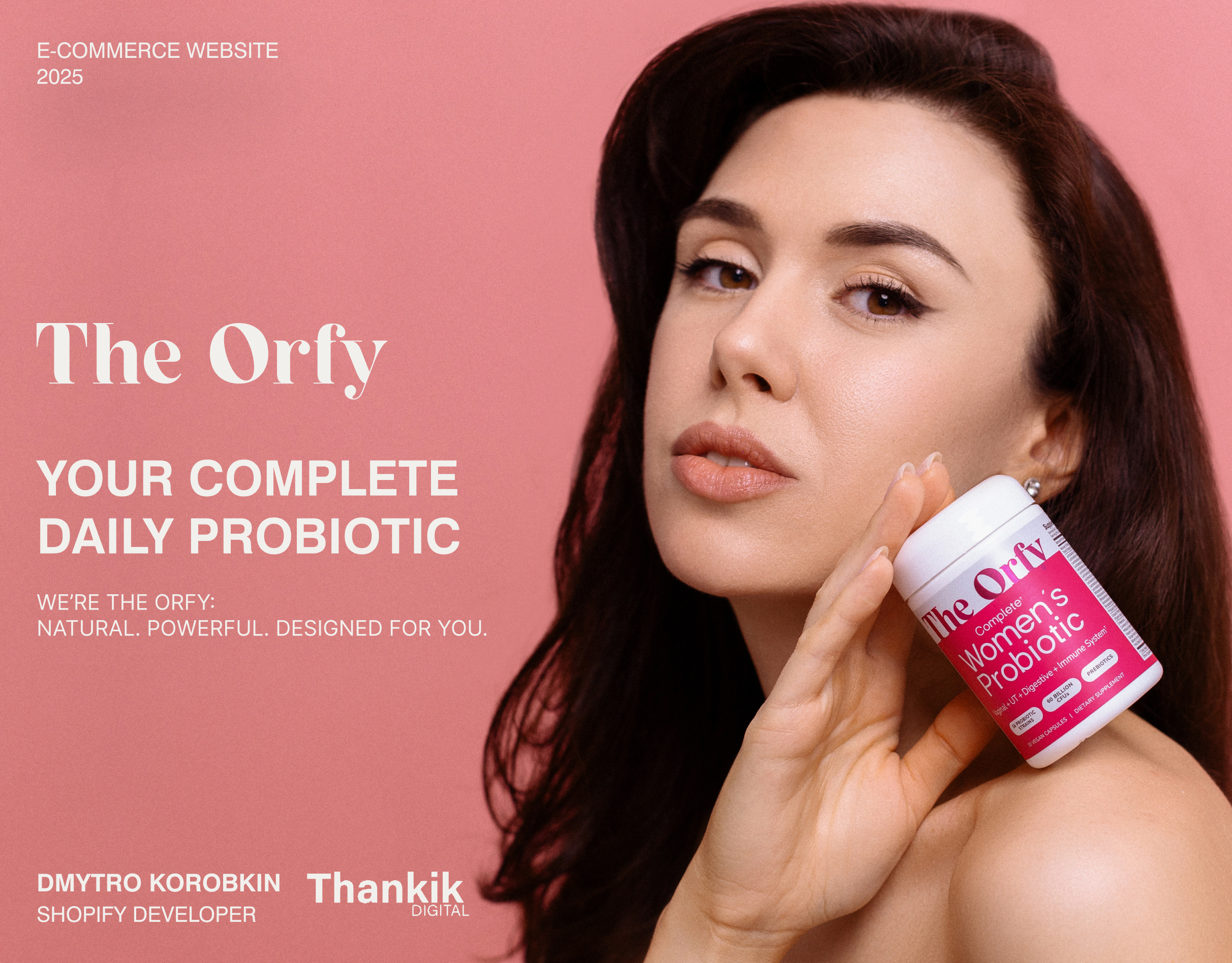 Premium E-commerce Website on Shopify - Probiotic Store custom design design ecommerce ecommerce website figma illustration landing page shopify shopify development ui