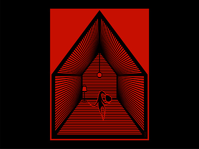 REDROOM adobe illustrator deep design graphic graphic design illustration melancholy poster poster design psy psychedelic red redroom vector