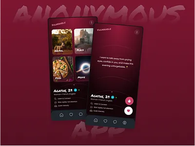 Hush - Anonymous chat app anonymous app branding chat concept dating design emotional design graphic design micro interaction mobile mood ui ux